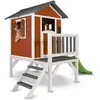 Image de AXI Maisonnette Lodge XL en bois Rouge toboggan Vert