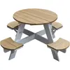 Image de Axi UFO Table de Pique-nique Ronde Marron/Blanc