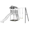 Image de AXI Structure de jeu Beach Tower Blanc gris avec 1 balancoire et toboggan Blanc et bac à sable