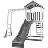 Image de AXI Structure de jeu Beach Tower Blanc Gris avec cadre escalade et toboggan Gris