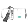 Image de AXI Structure de jeu Beach Tower cadre escalade et balancoire Nid Summer Blanc Gris Toboggan Gris