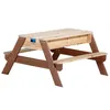 Image de AXI Table sable et eau NICK Brun avec parasol Vert Blanc 90x80x56cm