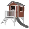 Image de AXI Beach Lodge XL Maisonnette Scetinavian rouge Toboggan Gris
