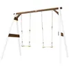 Image de AXI Portique 4 en 1 Sports Fun Blanc Marron 160x254x207cm