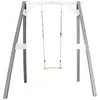 Image de AXI Portique simple en bois 1 balançoire Gris Blanc 160x181x207cm