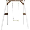 Image de AXI Portique simple en bois 1 balançoire Blanc Marron 160x181x207cm
