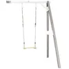 Image de AXI Portique mural en bois Gris Blanc 1 balançoire 160x171x207cm