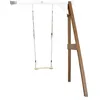 Image de AXI Portique mural en bois Marron Blanc 1 balançoire 160x171x207cm