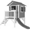 Image de Maisonnette Lodge XL gris froid toboggan gris