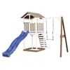 Image de AXI Beach Tower avec Balancoire Simple Marron Blanc Bleu Toboggan