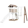 Image de AXI Beach Tower avec Balancoire Simple Marron Blanc Toboggan Blanc