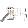 Image de AXI Beach Tower avec Balancoire Double Marron Blanc Toboggan Gris