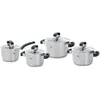 Image de BK Conical Cool Glas Panne Set - 4-delig - RVS deksels - Inductie, Poêle + casserole, Argent