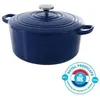 Image de BK Cookware H6074.524 BK Bourgogne Cocotte en Fonte - Ronde - 24 cm - 4.2L - Revetement emaille - Couvercle avec Anneaux