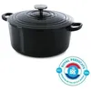 Image de BK Cookware H6071.524 BK Bourgogne Cocotte en Fonte Ronde - 24 cm - 4.2L - Revetement emaille - Couvercle avec Anneaux
