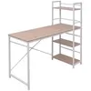 Image de Bureau avec bibliothèque à 4 niveaux couleur chêne
