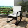 Image de Chaise vidaxl exterieur non pliable en resine tressee H. 91 cm noir