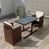Image de Salon de jardin vidaxl 2 personnes 3 pieces beige 110.0 x 53 x 72 cm resine tressee