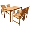 Image de Ensemble à manger d extérieur 5 pcs Bois d acacia solide
