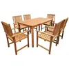 Image de Salon de jardin Vidaxl bois marron 7 pieces