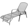 Image de Chaise longue vidaxl H. 65 cm L. 66 cm gris en acier non pliable