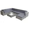 Image de Salon de jardin modulable vidaxl resine tressee 7 personnes 8 pieces