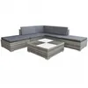 Image de Salon de jardin vidaxl Resine tressee 5 personnes 6 pieces