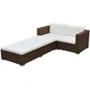 Image de Salon de jardin modulable Vidaxl resine tressee beige 3 pieces x 69.5 x 52.5 3 personnes