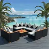 Image de Salon de jardin modulable vidaxl resine tressee 8 personnes 9 pieces