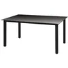 Image de Table de jardin Noir 150x90x74 cm Aluminium et verre