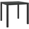 Image de Table de jardin Noir 80 x 80 x 74 cm Aluminium et WPC