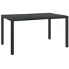 Image de Table de jardin noir 150 x 90 x 74 cm Aluminium et WPC
