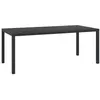 Image de Table de jardin Noir 185 x 90 x 74 cm Aluminium et WPC
