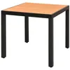 Image de Table de jardin Marron 80 x 80 x 74 cm Aluminium et WPC