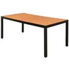 Image de Table de jardin Marron 185 x 90 x 74 cm Aluminium et WPC