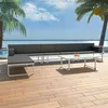 Image de Salon de jardin Vidaxl aluminium noir 5 pieces 4 personnes