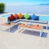 Image de Salon de jardin vidaxl aluminium 6 personnes 4 pieces