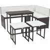 Image de Salon de jardin modulable Vidaxl rotin beige 5 pieces x 100 x 71