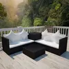 Image de Salon de jardin modulable vidaxl resine tressee 4 personnes 4 pieces