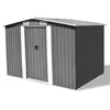 Image de vidaXL Abri de stockage pour jardin Métal Gris 257 x 205 x 178 cm
