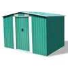 Image de vidaXL Abri de stockage pour jardin Métal Vert 257 x 205 x 178 cm