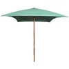 Image de vidaXL Parasol avec poteau en bois 200 x 300 cm Vert