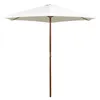 Image de Parasol - vidaXL - 42962 - 270 x 270 cm - Bois dur - Blanc crème