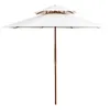 Image de vidaXL Parasol à Deux Étages avec Poteau en Bois, Pare-soleil de Patio, Abri de Soleil, Parasol de Patio Terrasse Extérieur, 42964