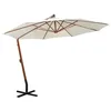 Image de vidaXL Parasol Suspendu avec Poteau en Bois, Pare-soleil de Patio, Abri de Soleil, Parasol de Plage Jardin Terrasse 42966