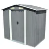 Image de vidaXL Abri de stockage pour jardin Métal Gris 204 x 132 x 186 cm 42983