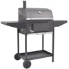 Image de vidaXL Barbecue au charbon de bois avec étagère inférieure Noir