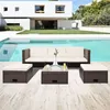 Image de Salon de jardin modulable vidaxl acier 3 personnes 4 pieces