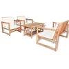Image de Salon de jardin 4 pcs avec coussins Bambou