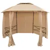 Image de Chapiteau tente de jardin avec rideaux Hexagonal 360 x 265 cm